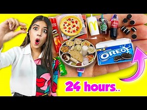 Eating Only Mini Food for 24 HOURS 😋