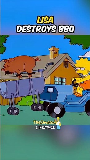Lisa Destroys BBQ #simpsons #shorts