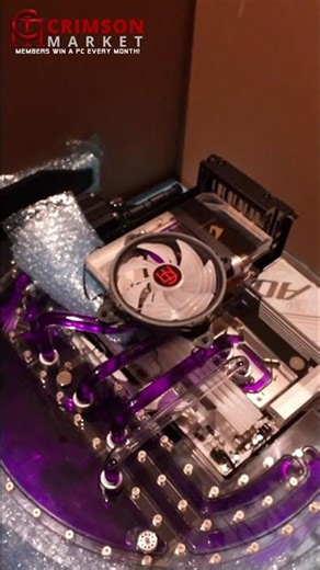 Purple PC Parts Unboxing: Liquid Cooling System Reveal! #shorts
