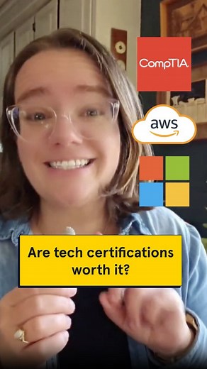 Codecademy on Instagram: "Are tech certifications worth it? Here’s why they can boost your credibility, open doors to higher-paying jobs, and show employers you’re on top of the latest trends. Plus our new courses will help you prep for the exams and get certified. 😎 #TechCertification #CompTIA #AWS #CISSP #ITCertificate"