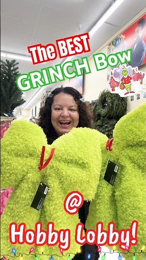 The BEST GRINCH Christmas 🎄 Bow ever ‪@hobbylobby‬ #navidad #christmas #grinch