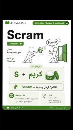 كيف تحفظ كلمة Scram في ثواني وتتحدث كالمحترفين؟