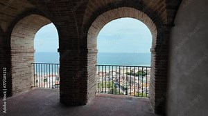 Scenic sight in Grottammare, beautiful village overlooking the adriatic sea, in the Provice of Ascoli Piceno, Marche, Italy.