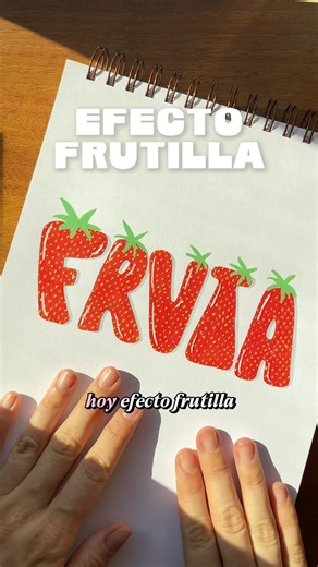 Strawberry effect 🍓 #lettering