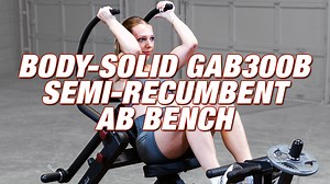 The Body-Solid GAB300B Semi-Recumbent Ab Bench is designed with a...