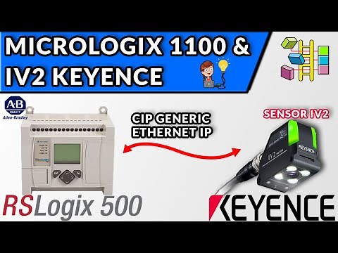 🔵✅COMMUNICATE MICROLOGIX 1100 WITH IV2 KEYENCE ((CIP))
