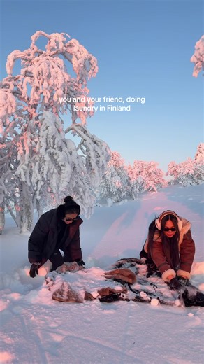 Cleaning hack! Did you know that the best way to freshen your wools/furs is by burying them in snow? This is an old nordic tradition that dates back to medieval times. Since wool doesn't do well in heat and water, the snow helps tighten the fibers and lifts bad smells and dirts, and help the sweaters hold its shape again. Make sure you use clean, dry snow the lay the sweater flat and gently press snow in it. Leave for about 5-10 minutes and then shake it out well. Would you try this? #cleaningha