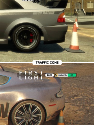 Traffic Cone – 007 First Light (2026) vs. GTA 4 (2008) #trending #shorts #comparison #gaming