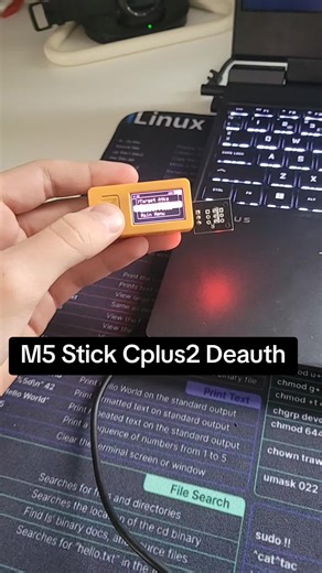 M5 Stick Cplus2 2.4Ghz band deauth. #tech #bruce #m5stick