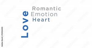 Love kinetic text abstract concept loop animated. Romantic love and happiness word typography seamless looping 3d animation.