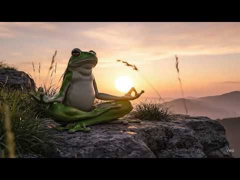 Frog Meditating in 3D Animated Room | Relaxing Loop Animation | Zen Vibes