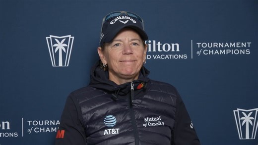 Annika Sorenstam talks to the media ahead of this week's at the Hilton Grand Vacations Tournament of Champions