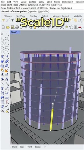 Rhino 3D Tip: Use Scale1D for Quick Adjustments