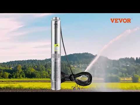 VEVOR Deep Well Submersible Pump: 1.5HP Power for Industrial, Irrigation, and Home Use!