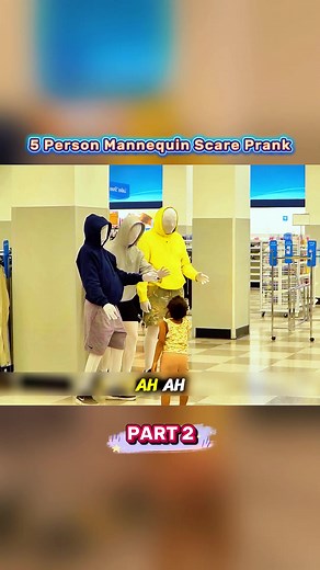 5 Person Mannequin Scare Prank #funny #foryoupage #fyp #pranks #mannequin