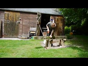 Building a water wheel Ep. 3 - Wheel beams and flume Pt. 1
