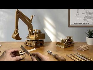 Building a Wooden Excavator | Step-by-Step DIY Project.