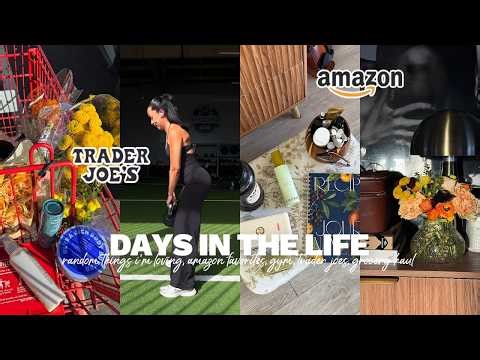 vlog | random things i'm loving, amazon favorites, gym, trader joes, grocery haul