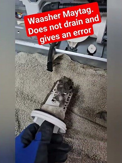 ➡️ Washer Maytag repair. Problem: does not drain properly and then stops and gives an error.