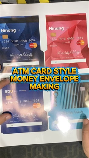 ATM CARD STYLE MONEY ENVELOPE MAKING M1 #printing #printingservices #christmasenvelope #moneyenvelopes #ampao2025 #fypreelsシ゚viralシ #fbreels2025ツ | Prin-Than