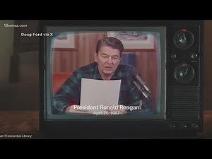 Canada releases anti-tariff ad featuring Reagan, President Trump ends trade talks