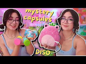 opening mystery capsules + I got my dream squishmallow!!