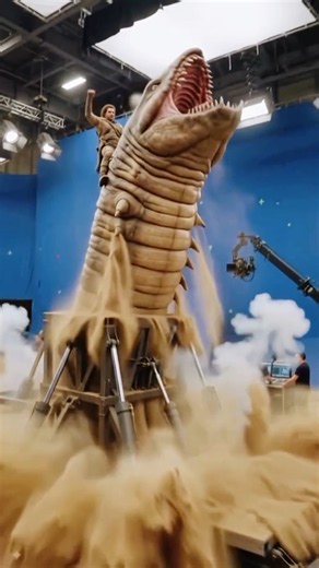 Wait... did the snake REALLY eat her? 😨 Behind the scenes of a crazy practical-effects movie shoot!
