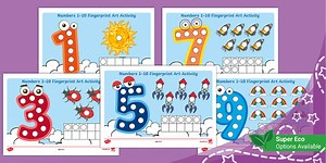 Numbers 0–10 Fingerprint Art Activity