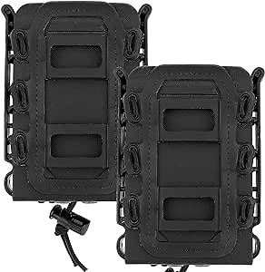 Amazon.com : Fast Mag Pouches, Universal 5.56/7.62mm Molle Magazine Pouch Carrier for Rifle, Pistol, Airsoft Shooting and Other Outdoor Tactical Game, 2 Pack (Black) : Sports & Outdoors