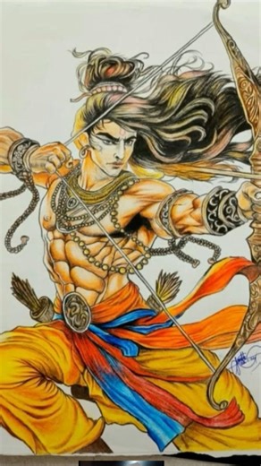 ram navmi ki special drawing in Lord Rama #art #art #skatch #kingrama #viral