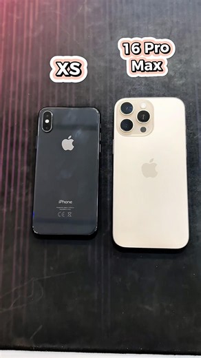 iPhone Xs Vs iPhone 16 Pro Max || Reboot Up Speed Test! #shorts
