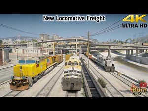 Modified Locomotive Long Freight Train - Grand Theft Auto V