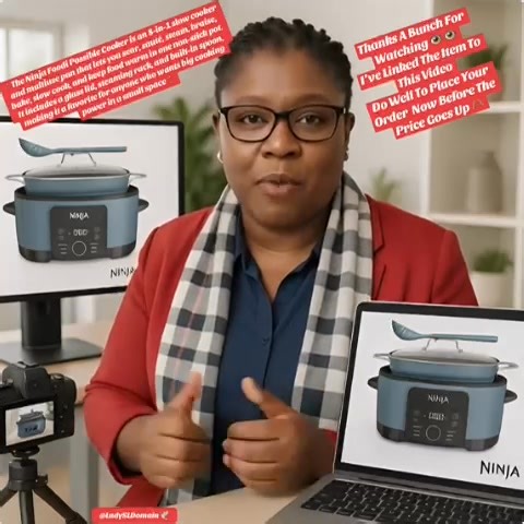 The Ninja Foodi Possible Cooker is an 8-in-1 slow cooker and multiuse pan that lets you sear, sauté, steam, braise, bake, slow cook, and keep food warm in one non-stick pot. It includes a glass lid, steaming rack, and built-in spoon, making it a favorite for anyone who wants big cooking power in a small space.https://amzn.to/43X2iHc You can also click on the enclosed link to make purchases or use the Amazon store link in my bio﫶 @LadySLDomain | Governor Doc Sarah-Louise | Facebook