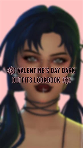 Let on Instagram: "🩷 Valentine's day dark outfits lookbook, which one is your favorite? #Simscc #sims4cc #simslookbook #sims4lookbook #sims4"