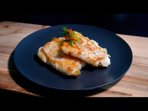 Pan Seared Cod (香煎鳕鱼) Golden, Crispy, and Tender Fish Recipe.
