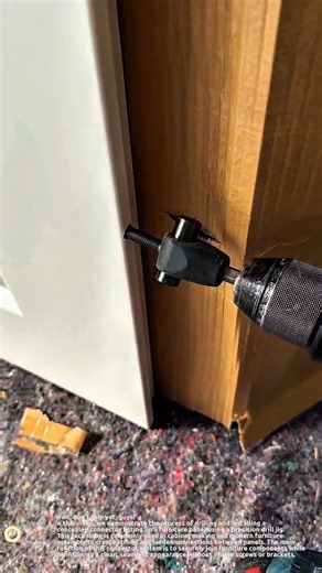 Installing a Concealed Door Connector with a Drill Jig | Precision Cabinet Assembly.