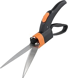 Grass Shears Handheld Grass Clipper Cutter Plant Cutting Scissors with 360 Degree Swivel Blades, Ultra-Sharp Grass Cutter Manual Multifunction Gardening Trimming Shears for Garden, Lawn Edges