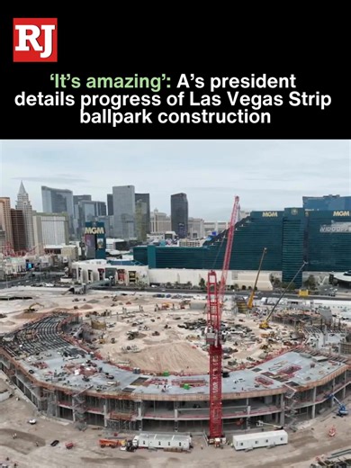 Work has continued on the A’s $2 billion Las Vegas ballpark at a quick pace, with two levels of the ballpark now stretching around the project’s 9-acre footprint creating a C-shape. READ & SEE MORE: lvrj.com/post/3619105 | Las Vegas Review-Journal