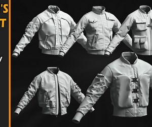 ArtStation - 5 Men's Jacket - VOL02 / Clo3d(MD) ProJect   Free sample | Resources