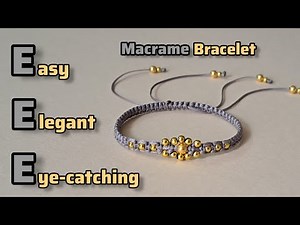 ✨DIY Elegant Beaded Macrame Bracelet | You’ll Love This Design!