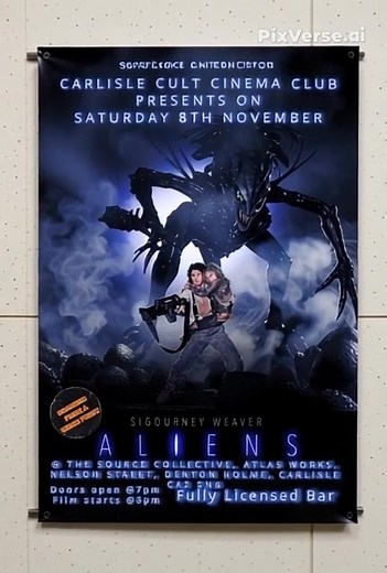 2.1K views · 23 reactions | ALIENS (1986) TOMORROW NIGHT SATURDAY 8TH NOVEMBER Doors Open 7pm Film Starts 8pm Scanned from a 35mm print Fully Licensed Bar THE SOURCE COLLECTIVE ATLAS WORKS NELSON STREET DENTON HOLME CA2 5NB | Carlisle Cult Cinema Club | Facebook