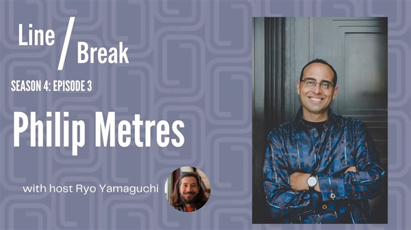 The Line / Break season four third episode features Adrienne Rich Award Recipient Philip Metres! Copper Canyon Press publicist Ryo Yamaguchi and Philip chat about temperate speech in times of extreme violence and Yeats in this week's episode. Learn more about Philip—and his collection, FUGITIVE/REFUGE: https://bit.ly/3ufdFLB ---------- Line / Break is an interview series that goes off the page and into the homes and minds of our beloved poets. We're been carrying on the dream, sharing the dream,