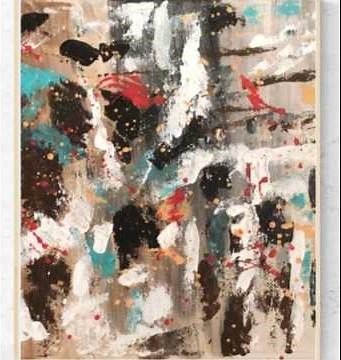 Textured Abstract Acrylic Tutorial for Beginners