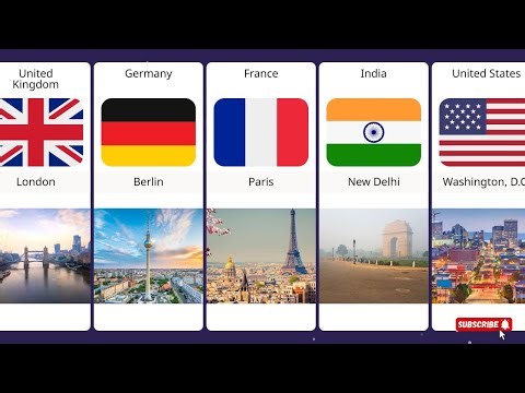 Comparison: COUNTRIES AND THEIR CAPITAL CITIES #data #top #countries #capital