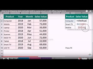 Vlookup function example in excel | Within same sheet