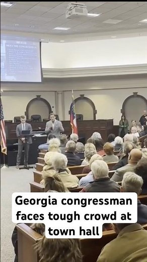 Georgia congressman faces tough crowd at town hall