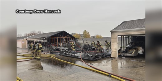 Fargo Garages Destroyed in Evening Blaze