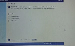 sessmentexitQuestion 3(3) Irplementing a review process to e... | Filo