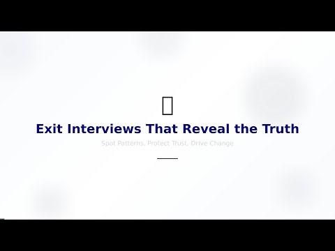 Exit Interviews That Reveal the Truth | PRS Consultancy