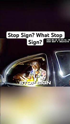 What Stop Sign? Hilarious Traffic Stop Caught On Bodycam!